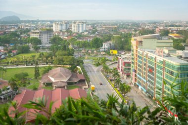 Ipoh, Malezya - 29 Ağustos 2024: Ipoh kasabası, Perak 'ın sabah hava manzarası.