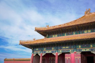 Pekin, Çin - 22 Ekim 2024 Yasak Şehir, Pekin, Çin 'deki yapı.