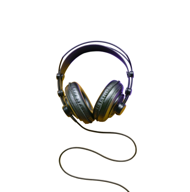 Kulaklık, saydam arkaplanda izole edilmiş..