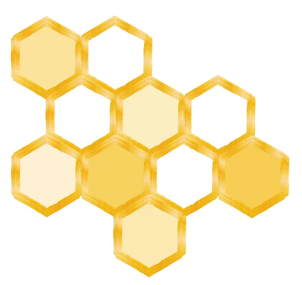 Honeycomb Illustration Isolated White Background — Stock Photo, Image