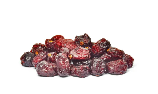 Cranberries Secas Isoladas Fundo Branco — Fotografia de Stock