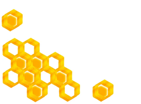 Honeycomb Illustration Isolated White Background — Stock Photo, Image