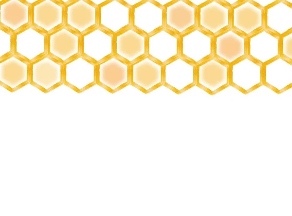 Honingraat Illustratie Geïsoleerd Witte Achtergrond — Stockfoto