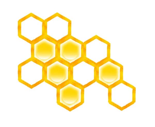 Honeycomb Иллюстрация Изолированы Белом Фоне Стоковая Картинка