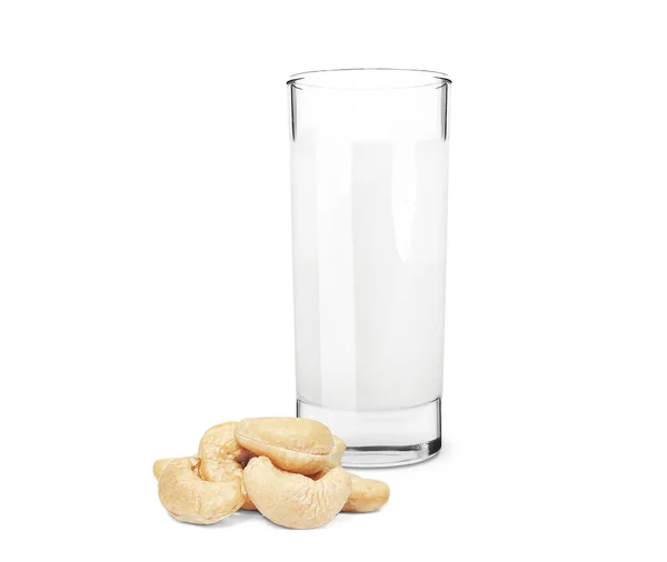 Кешью Орех Растительного Молока Изолированы Белом — стоковое фото