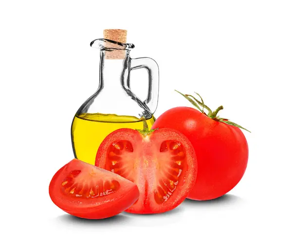 Tomato Seed Oil Bottle Isolated White Background — Stock Photo, Image