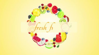 dönen meyve, daire, izole edilmiş