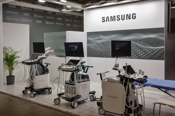 Kyiv Ukraine March 2023 Samsung Ultrasound Medical Diagnostic Equipment Company — Stock Photo, Image