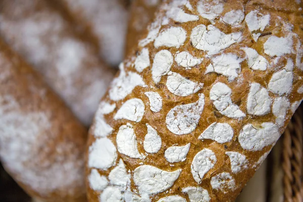 Freshly Baked Bread Background Closeup — Stock Photo, Image