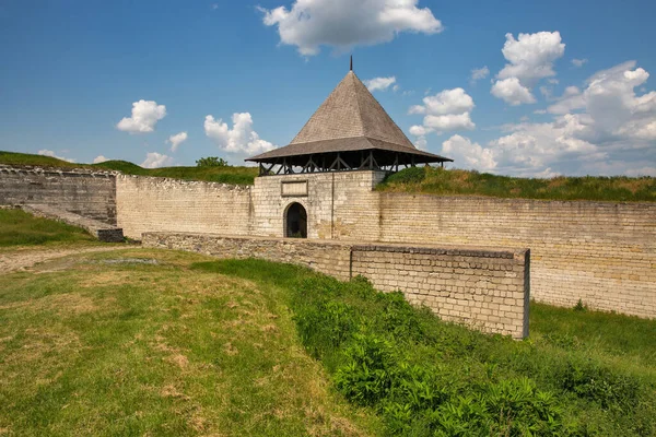 Mauern Der Festung Khotyn Mittelalterlicher Befestigungskomplex Der Stadt Khotyn Ukraine — Stockfoto