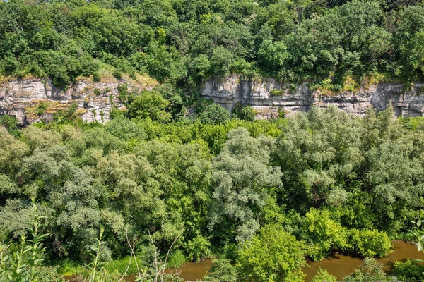 Utsikt Över Smotrytsky Kanjon Kamianets Podilskyi Ukraina — Stockfoto