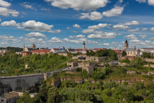 Blick Auf Das Stadtbild Von Kamjanez Podilskyj Mit Der Schlucht — Stockfoto