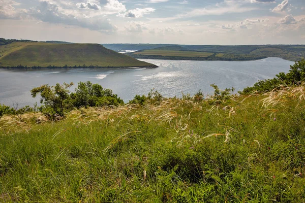 Bakota Bay Reservoar Floden Dnister National Park Podilski Tovtry Ukraina — Stockfoto