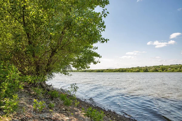 Landscape Dnister River Bank Ukraine — Stock Photo, Image