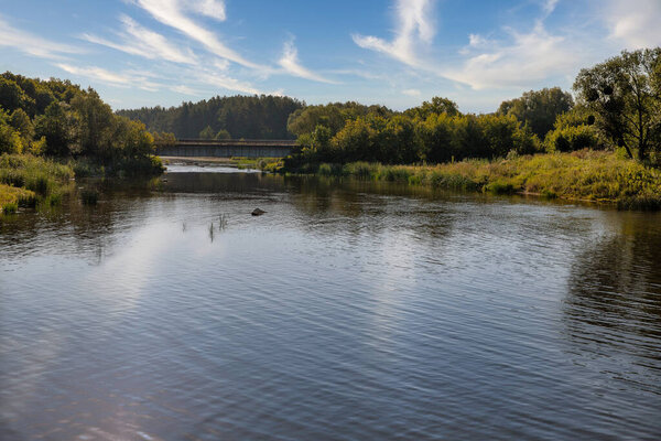 Quiet Ros riverbanks in summer, Ukraine
