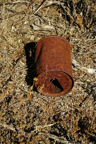 Old Rusty Pot Metal Rust Floor — Stock Photo, Image