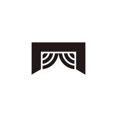 Basit perde basit geometrik sembol vektörü 