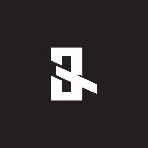 Lettre Abstrait Simple Logo Vecteur — Image vectorielle