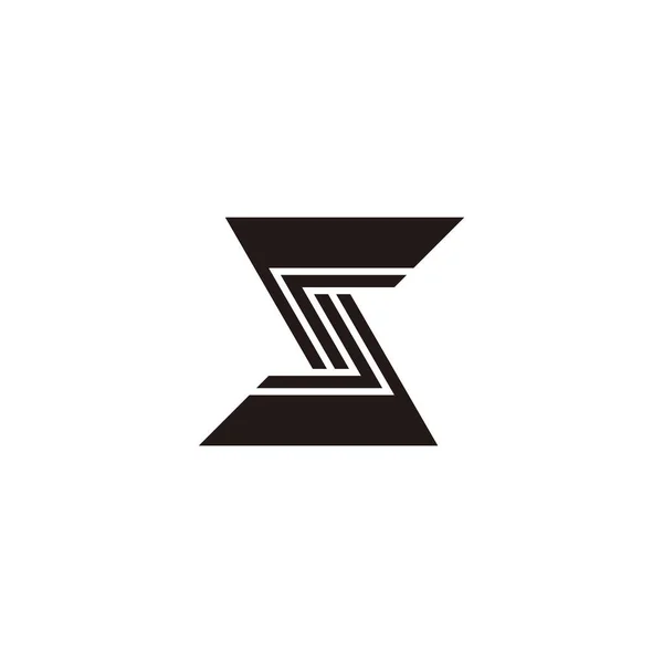 Buchstabe Streifen Verknüpfte Pfeil Logo Vektor — Stockvektor