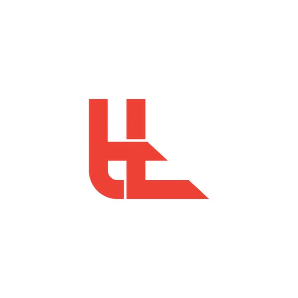 Letra Simples Geométrico Logotipo Limpo Vetor — Vetor de Stock