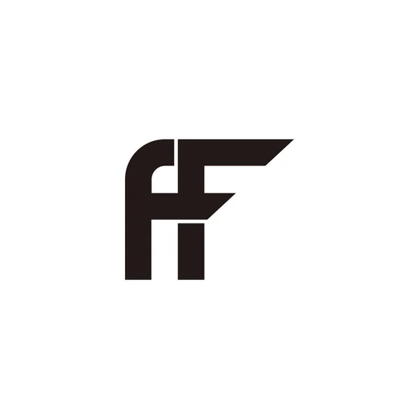 字母Ff简单的几何清洁标识向量 — 图库矢量图片