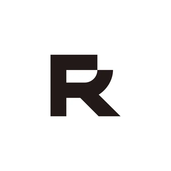 Litera Prosty Geometryczny Czarny Wektor Logo — Wektor stockowy