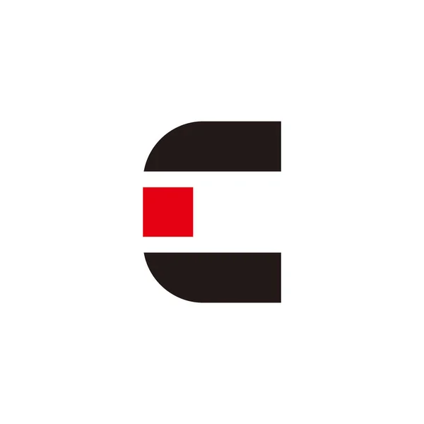 Letra Cabina Simple Símbolo Logotipo Vector — Archivo Imágenes Vectoriales