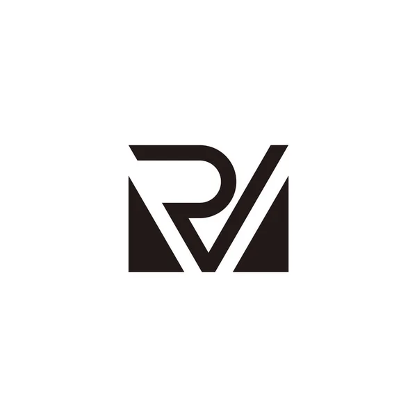 手紙Rvm単純な幾何学的ロゴベクトル — ストックベクタ