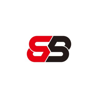 harf sb ambigram basit geometrik logo vektörü 