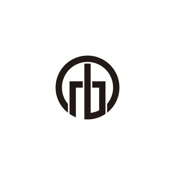 Lettera Cerchio Geometrico Lineare Logo Vettoriale — Vettoriale Stock