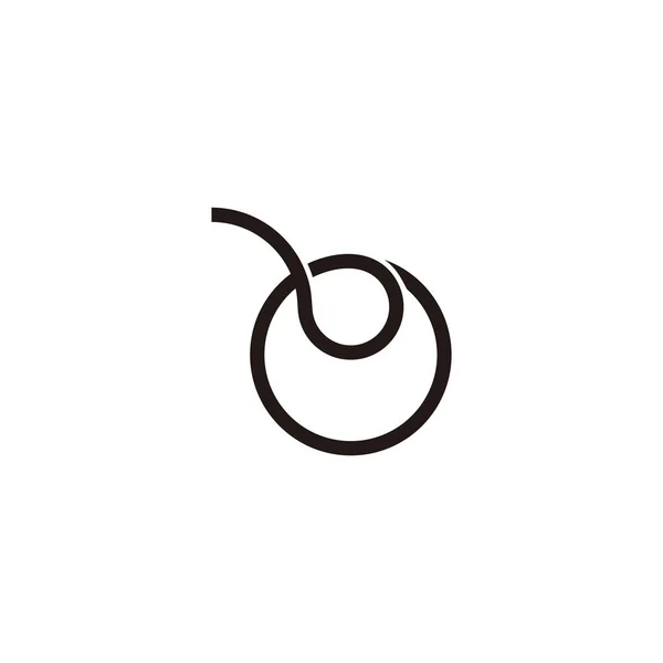 Litera Pętla Linia Nici Geometryczny Wektor Logo — Wektor stockowy