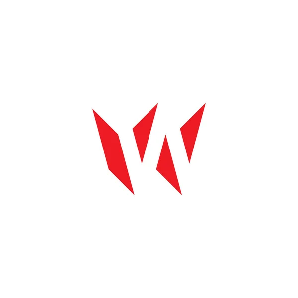 Letra Plana Geométrica Simples Logotipo Vetor — Vetor de Stock
