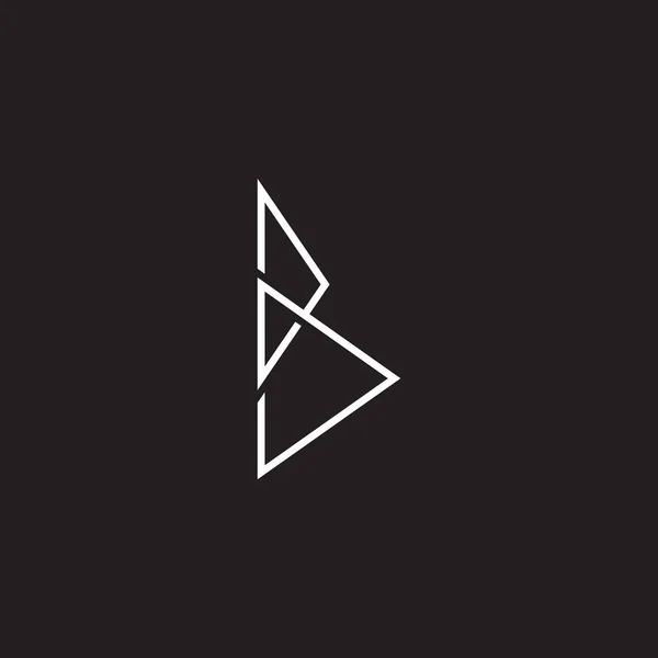 Lettre Chevauchement Triangles Logo Vecteur — Image vectorielle