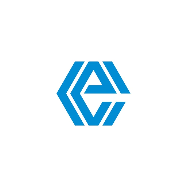 Lettre Diamant Géométrique Hexagone Logo Vecteur — Image vectorielle