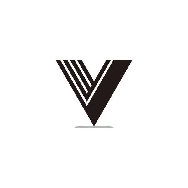 Letra Listras Plana Logotipo Vetor — Vetor de Stock