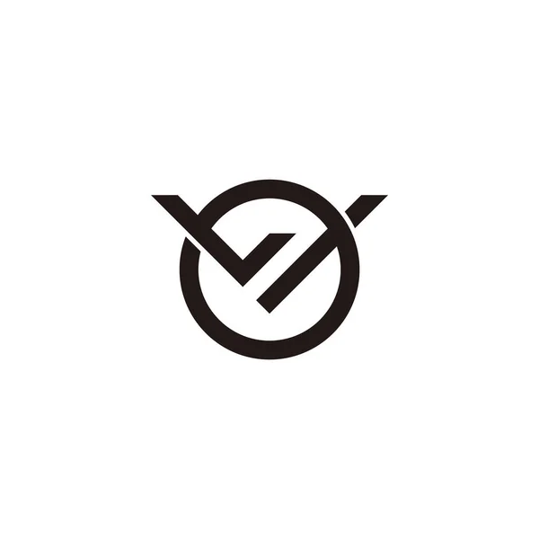Bokstav Enkel Geometrisk Linje Logotyp Vektor — Stock vektor