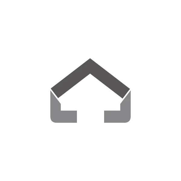 Domácí Šipka Stín Jednoduché Logo Vektor Šablony — Stockový vektor
