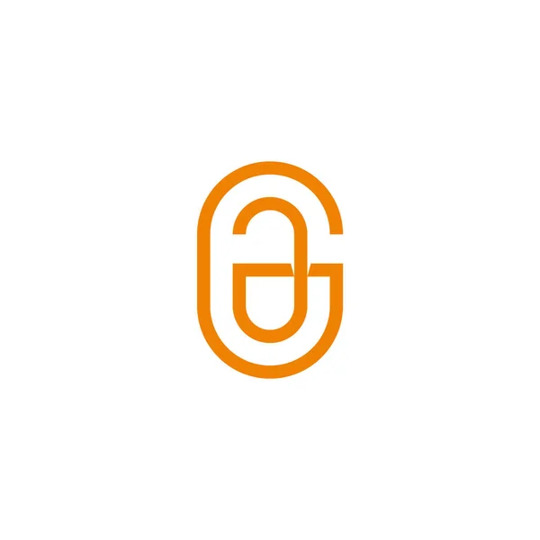 Harfi Klasik Basit Çizgi Logo Vektörü — Stok Vektör