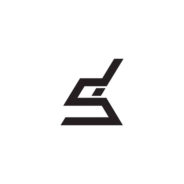 Abstrato Letra Simples Monolina Logotipo Geométrico Vetor — Vetor de Stock
