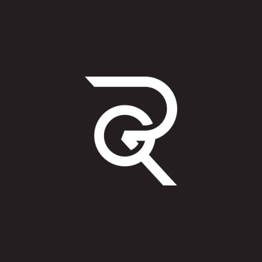 harf gr bağlantılı geometrik çizgi logo vektörü 