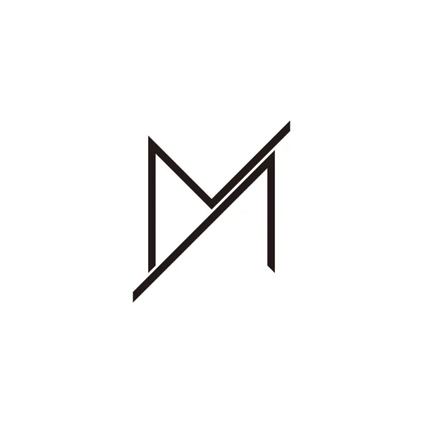 文字Maスライス単純な幾何学線のロゴベクトル — ストックベクタ