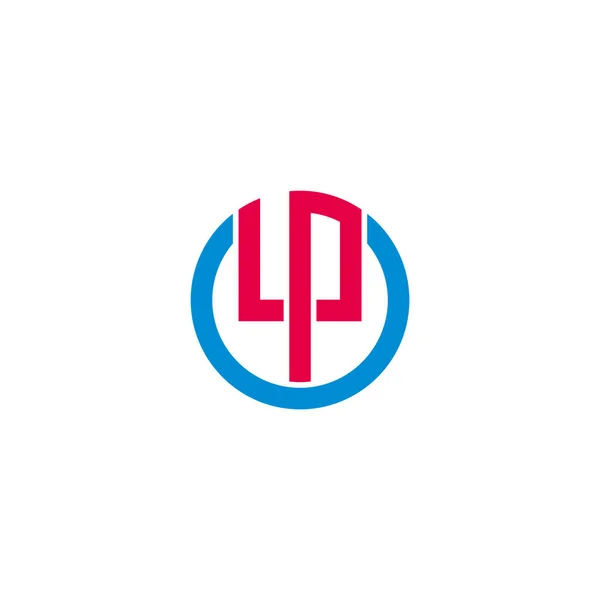 Lettre Cercle Lié Géométrique Ligne Logo Vecteur — Image vectorielle