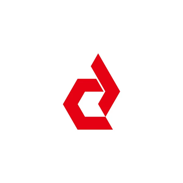 字母Cd箭头几何红色标识向量 — 图库矢量图片