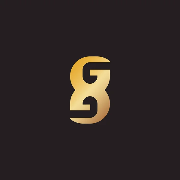 Буква Золотой Простой Геометрический Вектор Логотипа — стоковый вектор