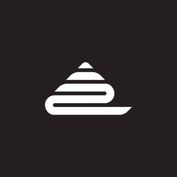 Número Dos Triángulo Rayas Logo Vector — Archivo Imágenes Vectoriales
