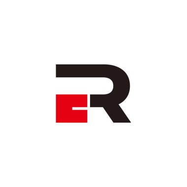 harf cr basit geometrik renkli logo vektörü 