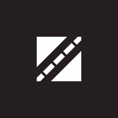 kare yol çizgileri yönü basit logo vektörü 