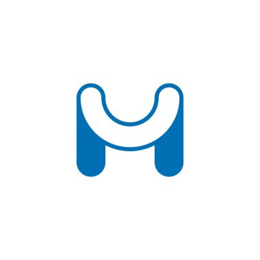 mü harfi basit logo vektörünü özetliyor 
