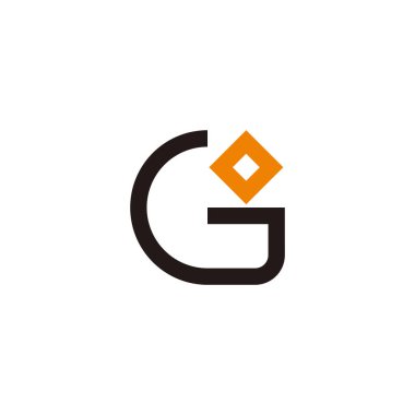 letter g geometric box star logo vector 