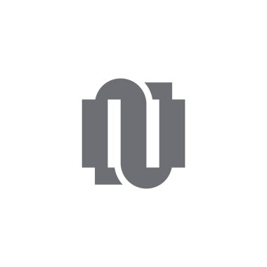letter n paper motion abstract logo vector  